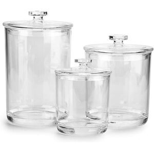 3 pack Apothecary jars with lids - brand new
